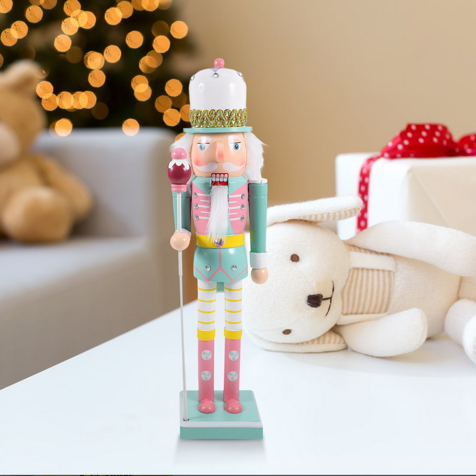 Interior Design Xmas - Adorno de Cascanueces de Madera, Decoración