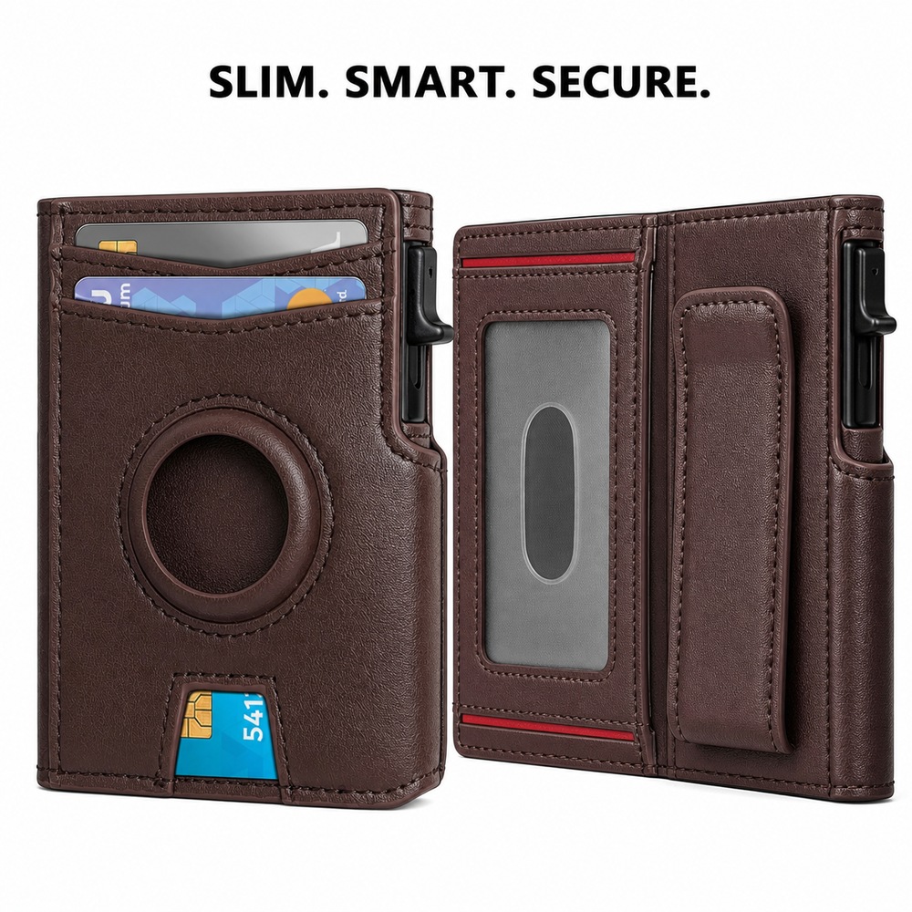 Interior Design Id - Cartera Bifold para Hombre con Bloqueo