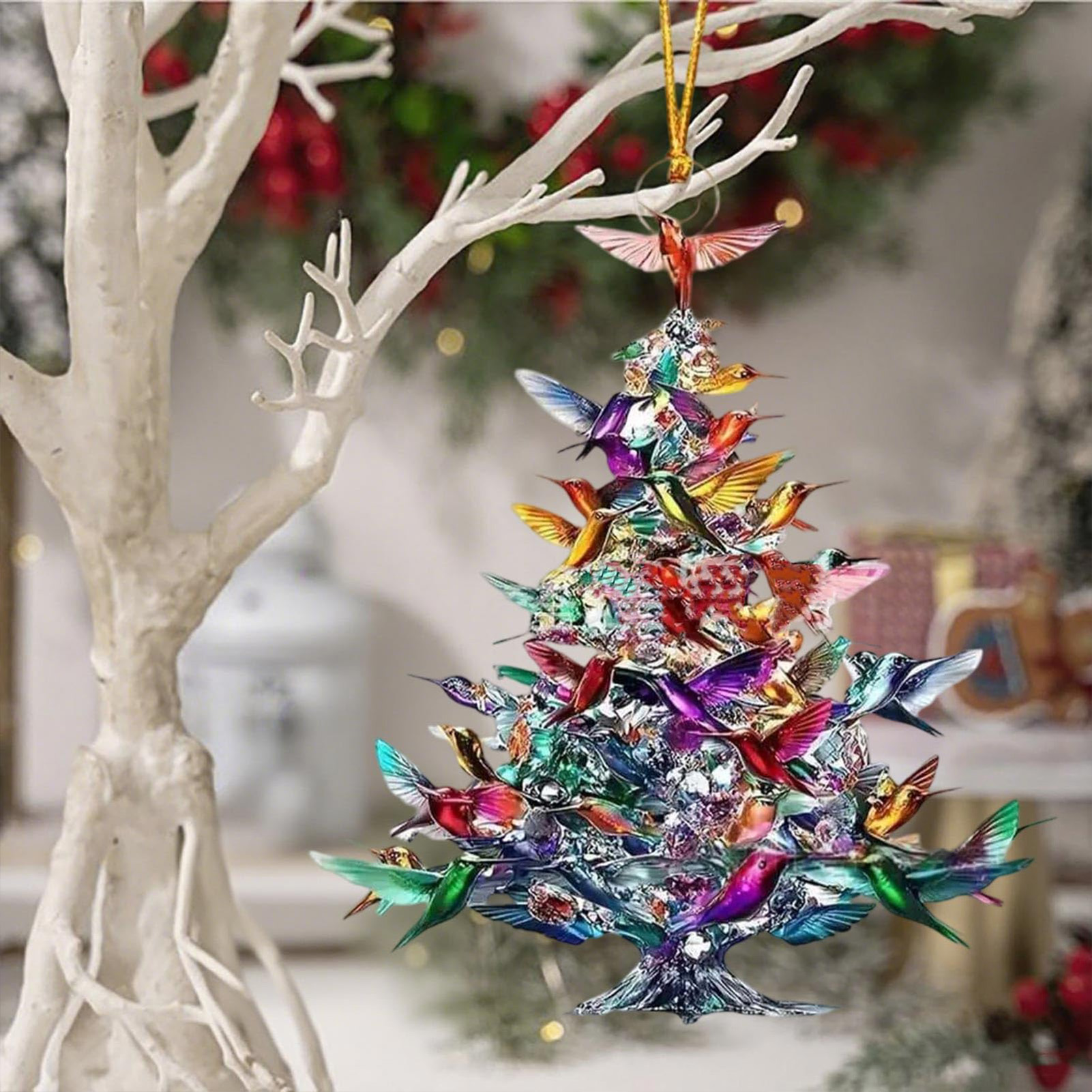 Adornos de pájaros acrílicos 2 - Interior Design Xmas reseña y precio